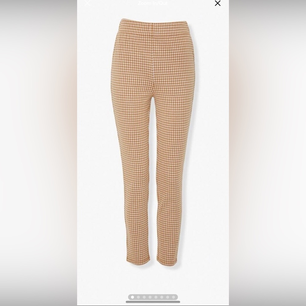 Forever 21 Gingham Print Leggings size medium